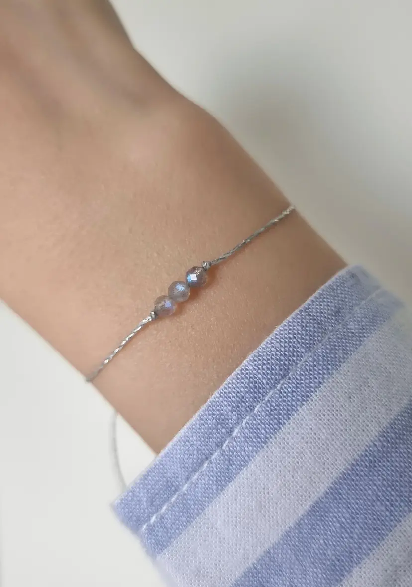 Filigree labradorite beaded bracelet