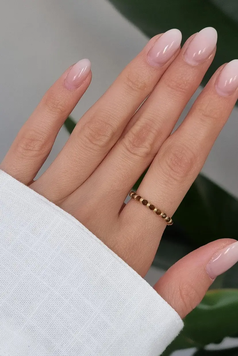 Delicate semi-precious stone tiger's eye with gold-plated Miyuki beads, elastic minimalist beaded ring